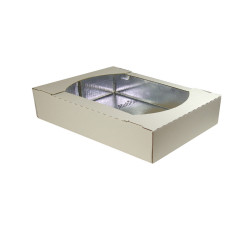 Karton cukierniczy z folią metalizowaną PE 385x290x80 mm 