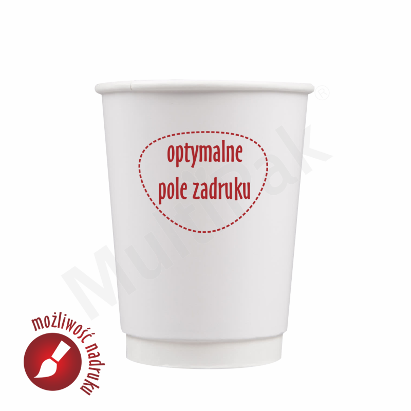Kubek papierowy termiczny 300 ml z nadrukiem LOGO 