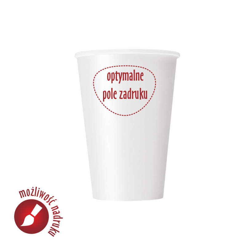Kubek papierowy 180 ml z nadrukiem LOGO 