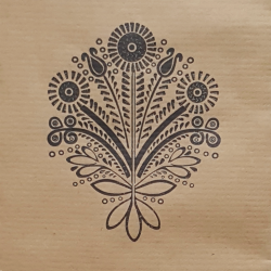 Papierowa torba ekologiczna z motywem folk 