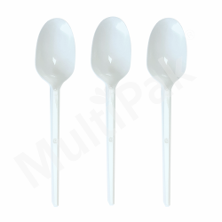 Biała łyżka plastikowa 