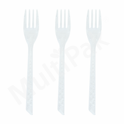 Plastikowy widelec transparentny 