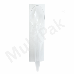 Zestaw sztućców transparentnych - łyżka + serwetka 