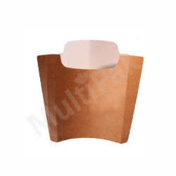 Mały brązowy pojemnik na frytki 