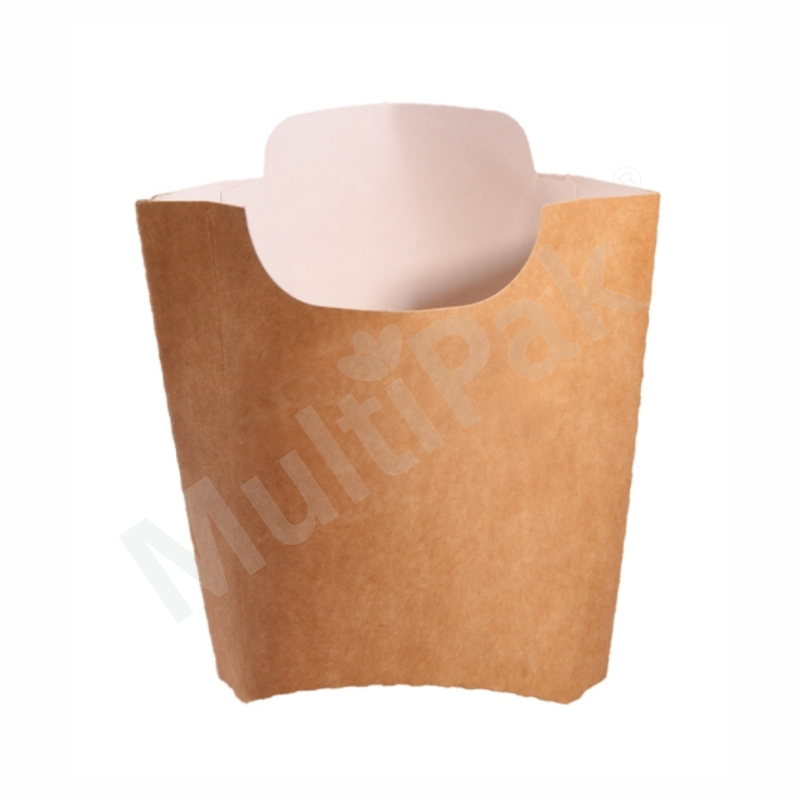 Duży kartonik na frytki brązowy 