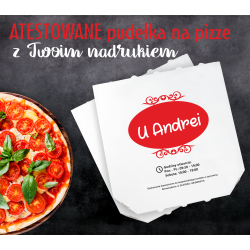 Pudełko atestowane 26x26 cm na pizzę 
