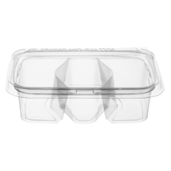 Pojemnik sałatkowy prostokątny 3 komory 