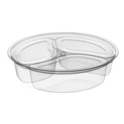 Pojemnik plastikowy okrągły 813 540 ml 3 komorowy 