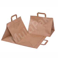 Papierowa torba cateringowa brązowa 320x220x250 mm 