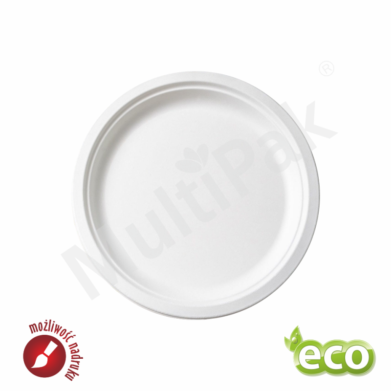 Ekologiczny talerzyk deserowy z trzciny cukrowej 