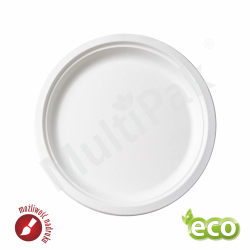 Ekologiczny talerz z trzciny cukrowej 23 cm 