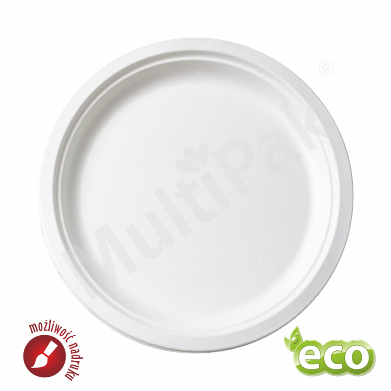 Ekologiczny talerz z trzciny cukrowej 26 cm 