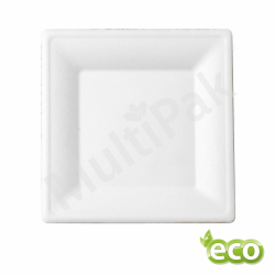 Ekologiczny talerzyk kwadratowy z trzciny cukrowej 26x26 cm  