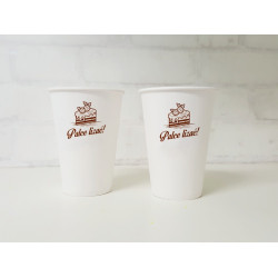 Kubek papierowy 150 ml z nadrukiem logo