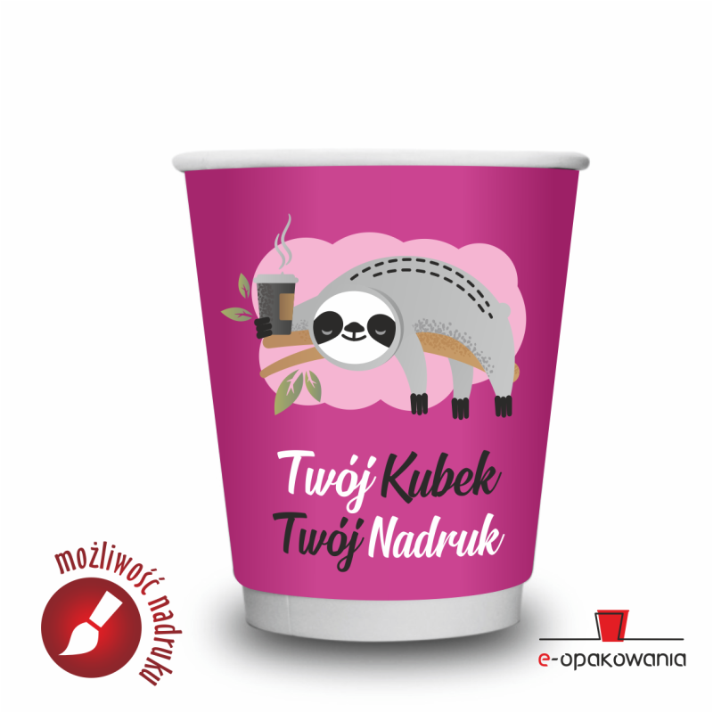 Kubek papierowy 300 ml z nadrukiem FULL COLOR 