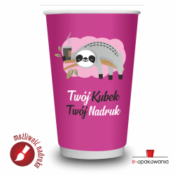 Kubek papierowy termiczny 400 ml z nadrukiem FULL COLOR 