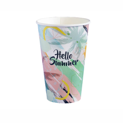 Kubek papierowy jednowarstwowy z nadrukiem 300ml FULL COLOR