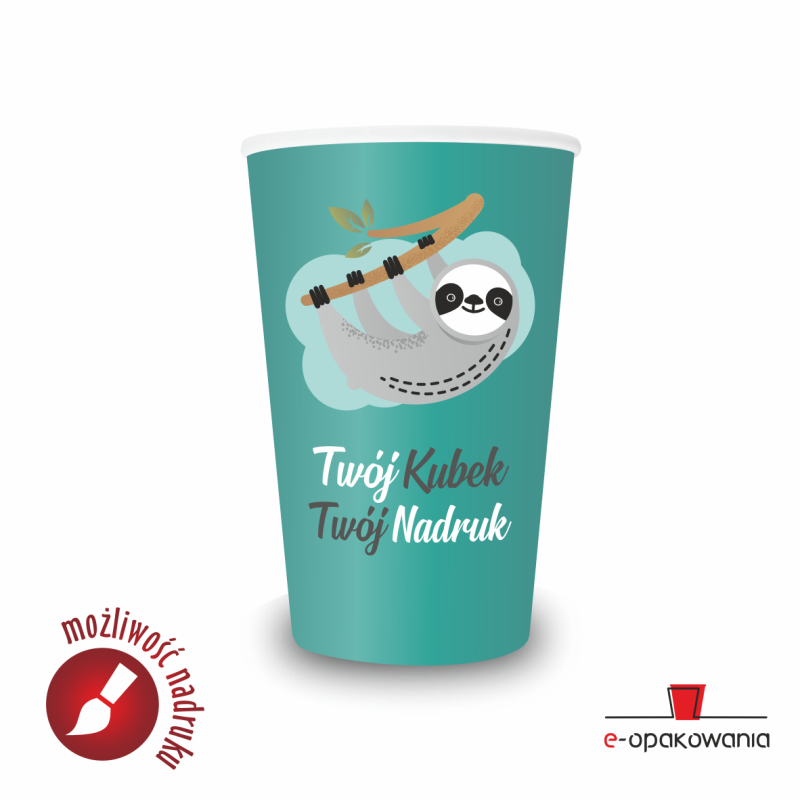 Kubek papierowy vendingowy z nadrukiem 300 ml FULL COLOR 