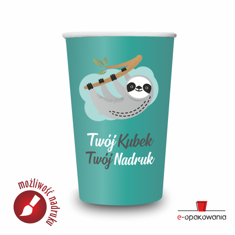 Kubek papierowy 400 ml z nadrukiem FULL COLOR 