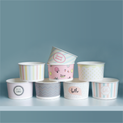 Miseczka papierowa na lody 360 ml z nadrukiem FULL COLOR 