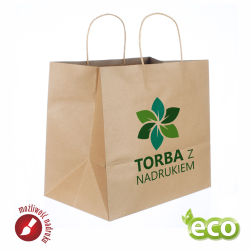 Papierowa torba z kolorowym nadrukiem indywidualnym 