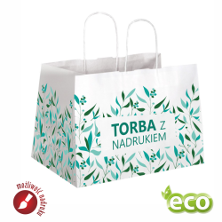 Torby papierowe z nadrukiem kolorowym dookoła torby 