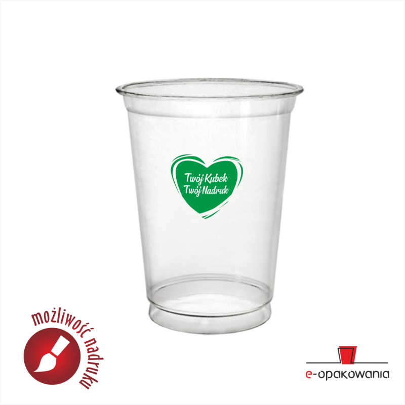 Kubek plastikowy PET Hurricane 400 ml 