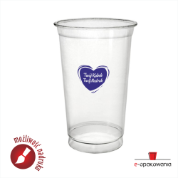 Kubek plastikowy PET Hurricane z nadrukiem 500 ml 