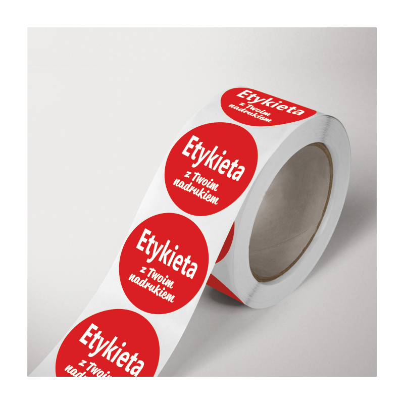 Samoprzylepne etykiety na roli z indywidualnym nadrukiem 