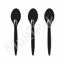 Plastikowa czarna łyżka jednorazowa