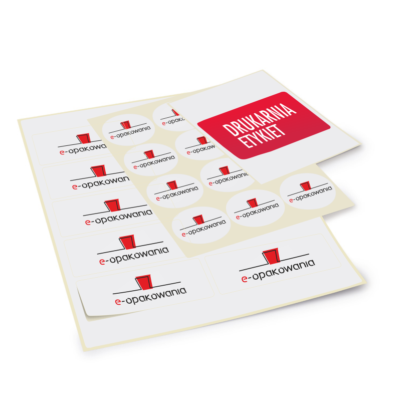 Samoprzylepne etykiety - naklejki w arkuszach 