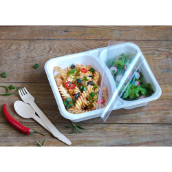 Pojemnik do zgrzewu z pulpy trzciny jednokomorowy EKO /400szt