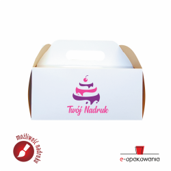 Pudełko kartonowe na tort / ciasto z nadrukiem indywidualnym 