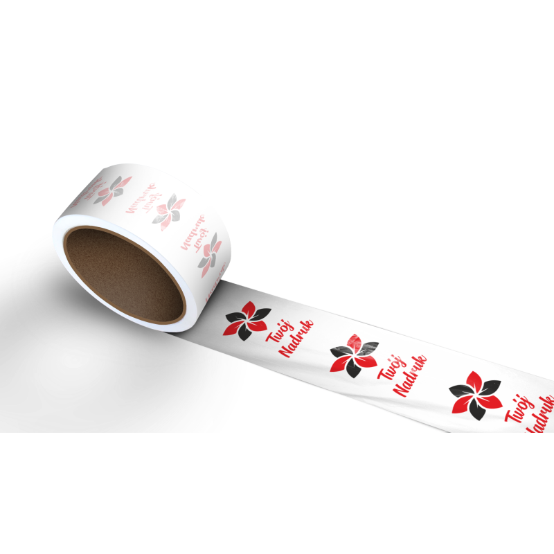 Samoprzylepna taśma pakowa z nadrukiem indywidualnym 