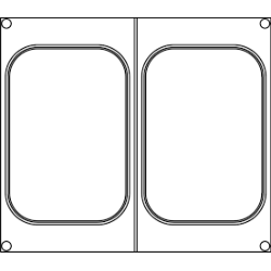 Aluminiowa MATRYCA ramka do zgrzewarki/pakowarki foliowej AG02E i AG02HD