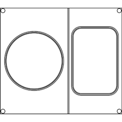 Aluminiowa MATRYCA ramka do zgrzewarki/pakowarki foliowej AG02E i AG02HD