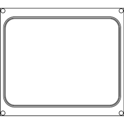 Aluminiowa MATRYCA ramka do zgrzewarki/pakowarki foliowej AG02E i AG02HD