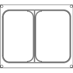 Aluminiowa MATRYCA ramka do zgrzewarki/pakowarki foliowej AG02E i AG02HD