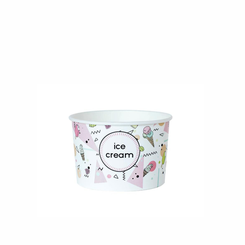 Miseczka papierowa na lody z nadrukiem "Ice Cream" 130ml