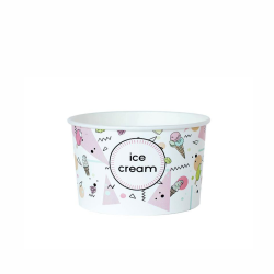 Miseczka papierowa na lody z nadrukiem "Ice Cream" 245 ml