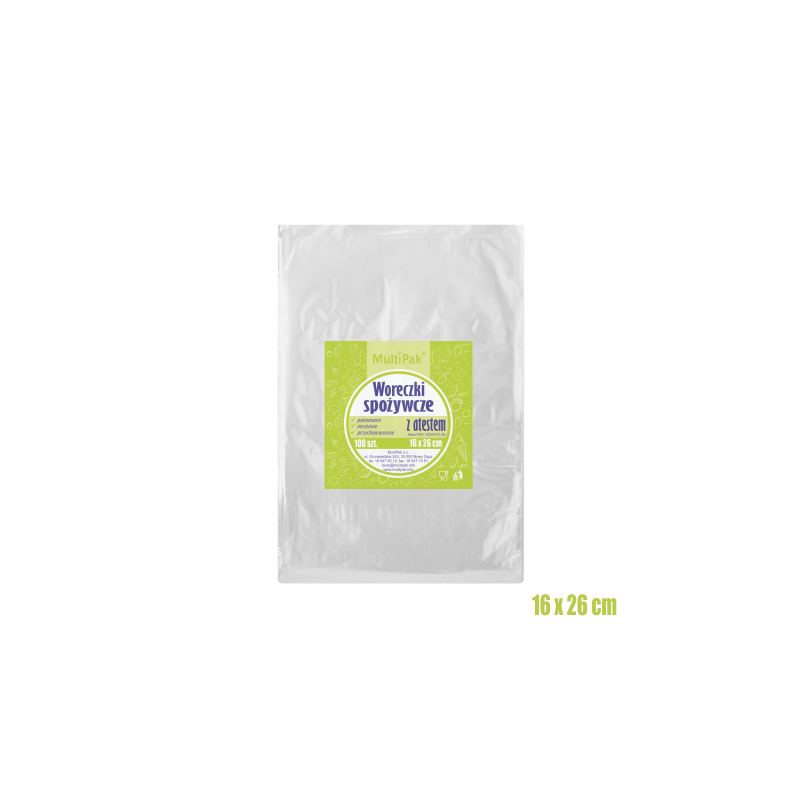 Worki spożywcze do pakowania LDPE 16x26 cm