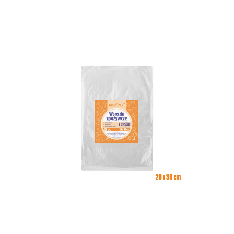 Worki spożywcze LDPE do pakowania 20x30 cm
