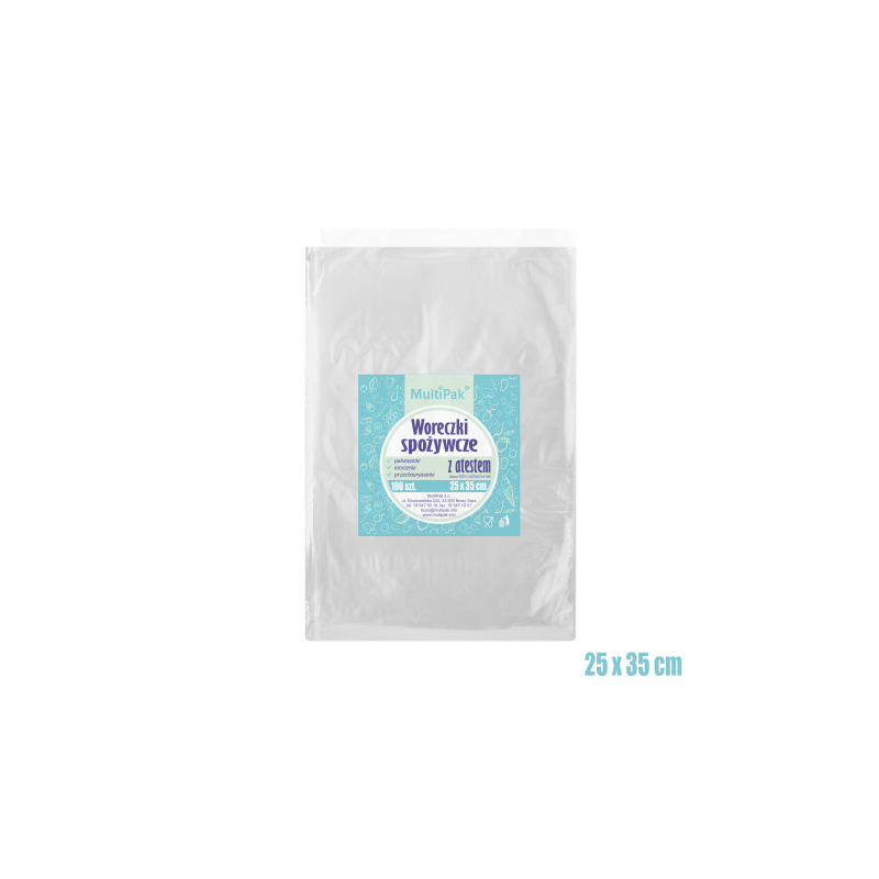 Worki spożywcze LDPE do pakowania 25x35 cm