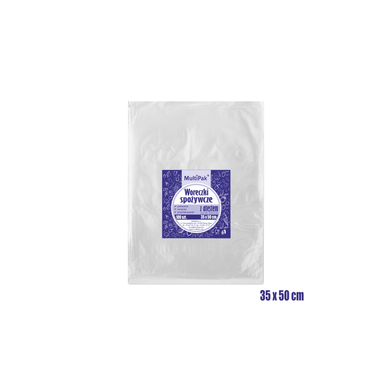 Worki spożywcze LDPE do pakowania 35x50 cm