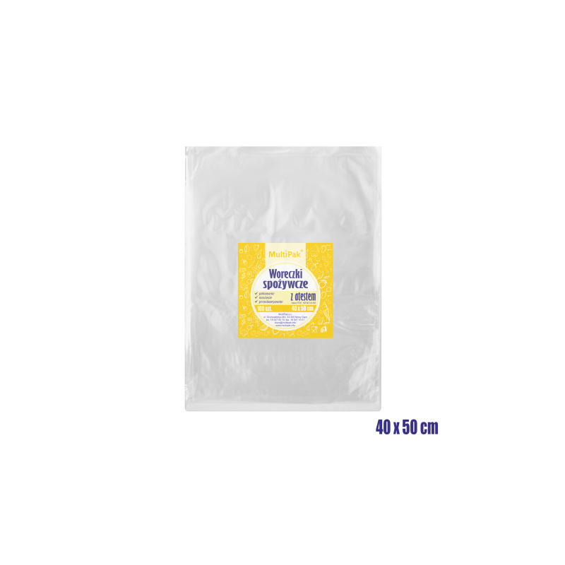 Worki spożywcze LDPE do pakowania 40x50 cm 