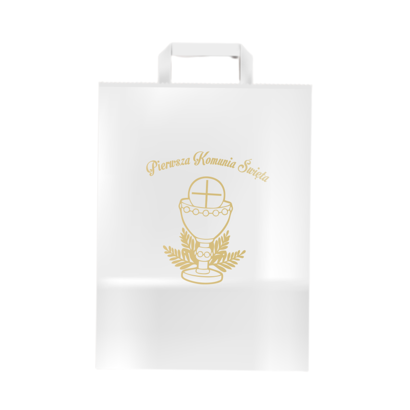 Torba papierowa  z NADRUKIEM KOMUNIJNYM 250x150x300mm