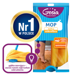 Mop z mikrofibry z gąbką Gosia 