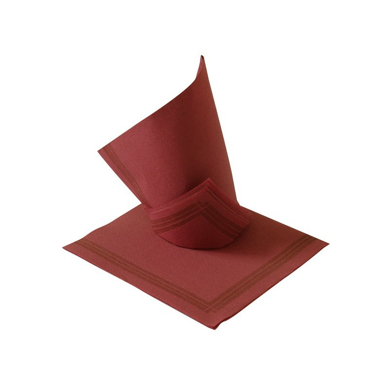 Serwetki restauracyjne bordowe 38x38 cm 