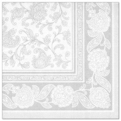 Serwetki składane 40x40 cm "ROYAL Collection" białe ornaments