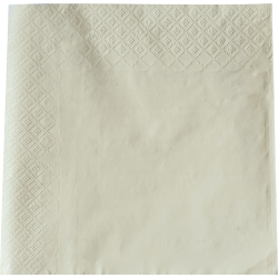 Serwetki składane 2-warstwowe KREMOWE 33x33cm 